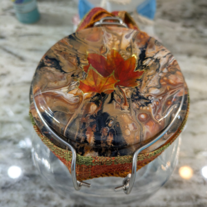 Homemade Fall Leaf Marble Jar