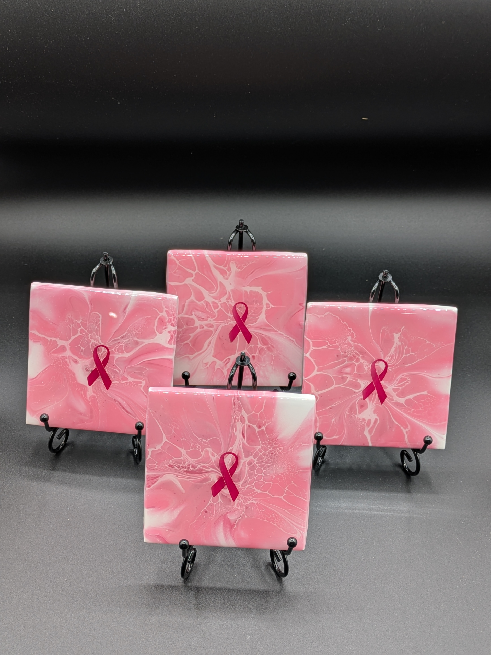Pink Ribbon Warrior Coasters